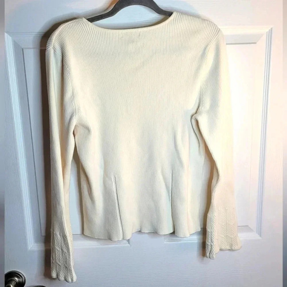 Apostrophe Ribbed Long Sleeve Sweater - Picture 2 of 6
